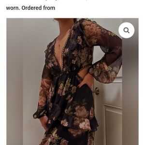 Asos Black Sheer Women's Dress -Lined